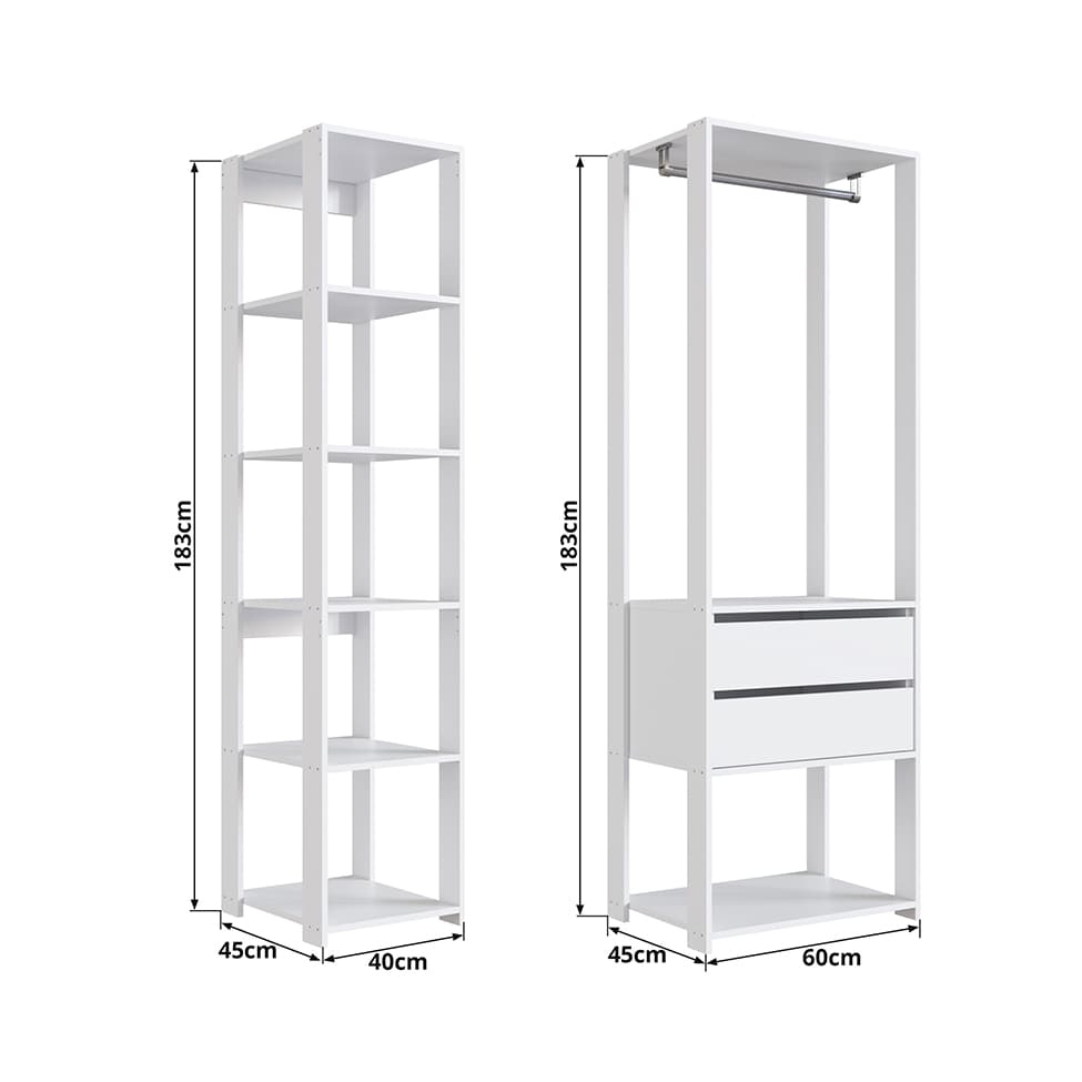 Guarda-Roupa Closet Belga 2 GV Branco