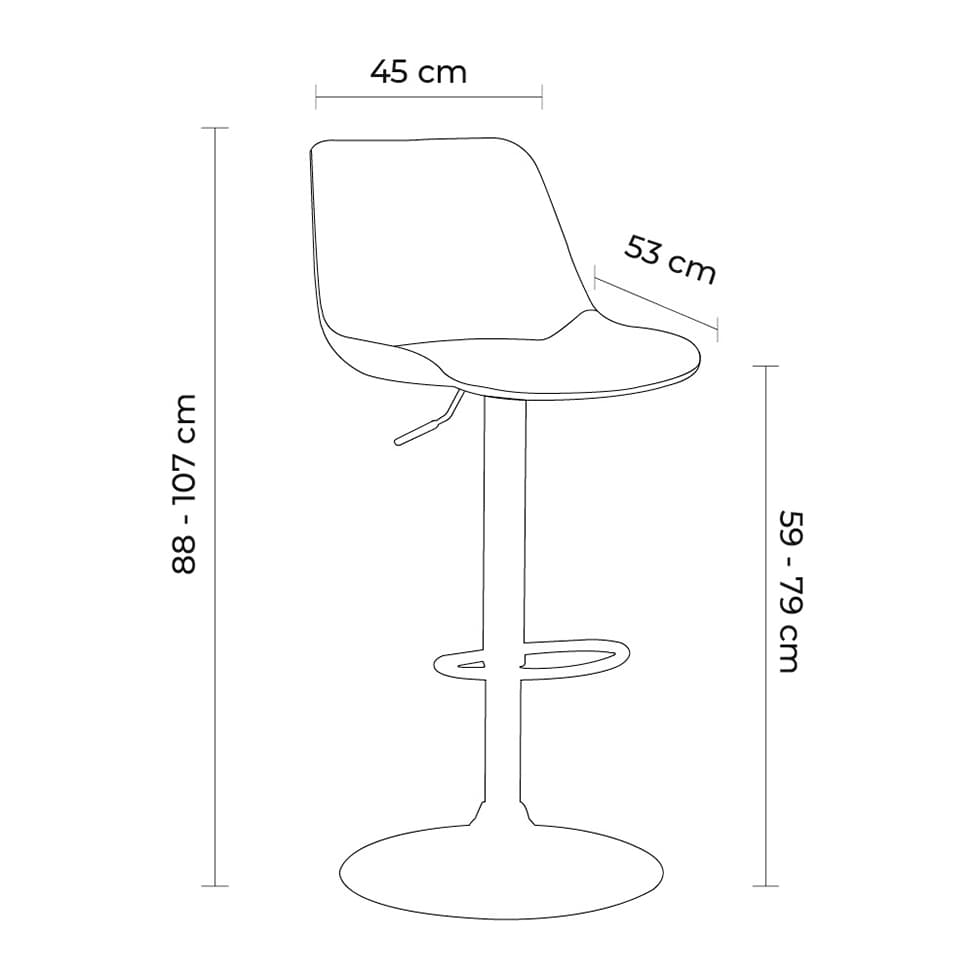 Banqueta Gênova II Preta