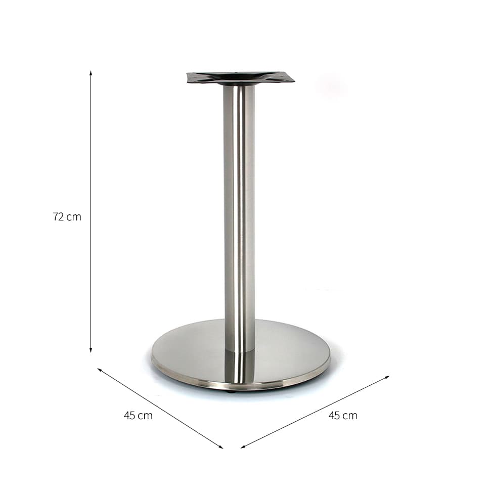 Base Mesa de Cozinha Haven Prata 45 cm