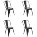 Conjunto com 4 Cadeiras Iron I Preto