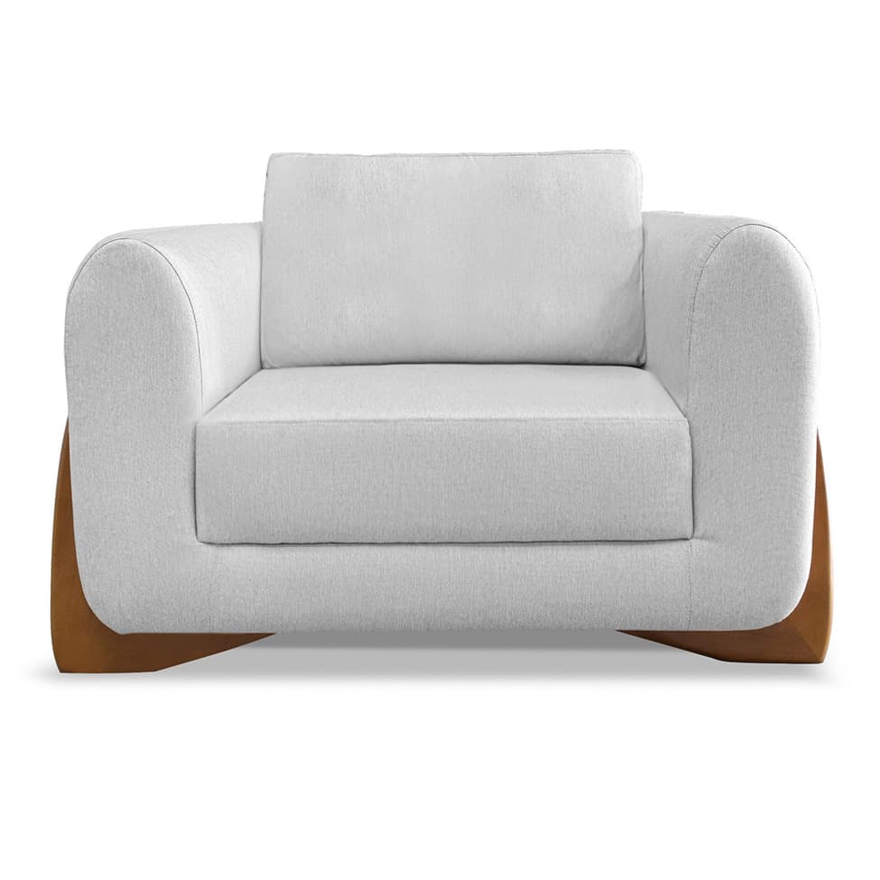 Poltrona Yves Linho Grigio