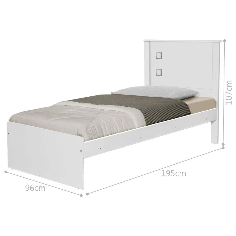 Cama Solteiro Branca