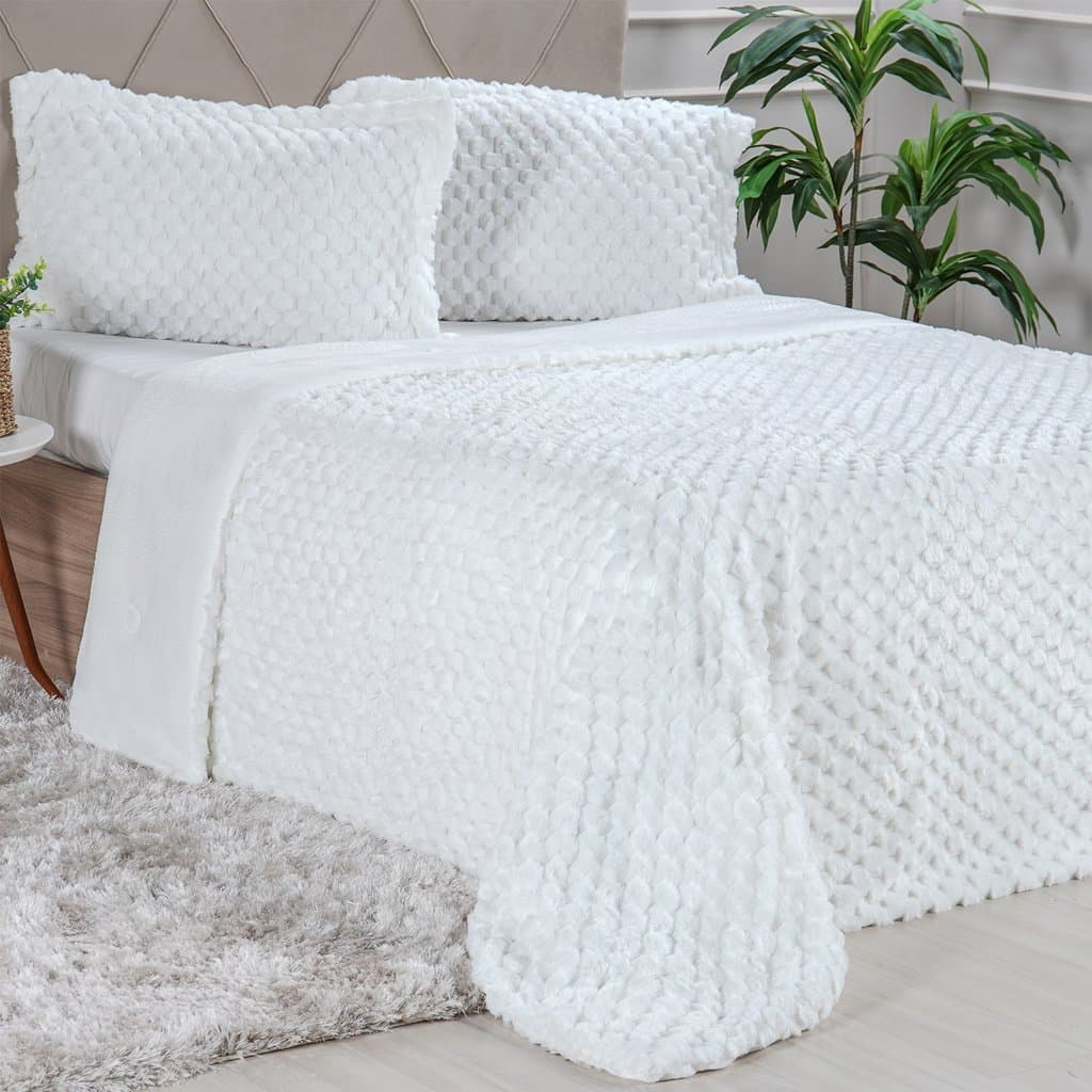 Kit Colcha Queen Luxor Jacquard Toque Macio