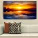 Quadro Por do Sol Amarelo 55x100cm