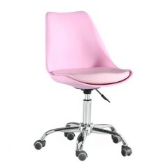 cadeira de escritorio home office rosa mobly