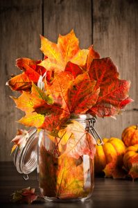decoração de outono centro de mesa