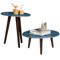 conjunto de mesa azul para festa em casa