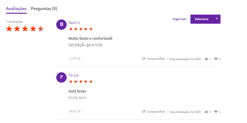 comprar móveis pela internet com avaliações positivas