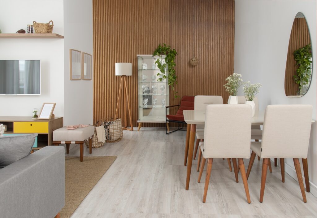 móveis multifuncionais para casas pequenas, mesa de jantar, cristaleira, sofá, puff e outros