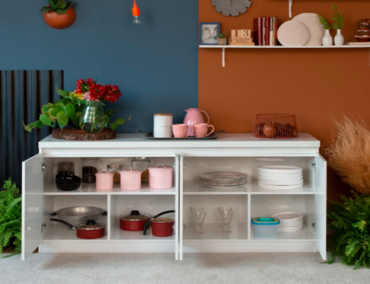 dicas de como organizar cozinha com um buffet, separando cada item por categoria