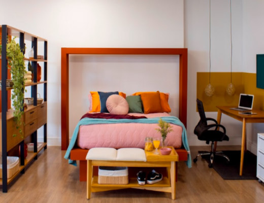 cores para quarto com várias tonalidades nas roupas de cama, travesseiros e almofadas para deixar o quarto com personalidade